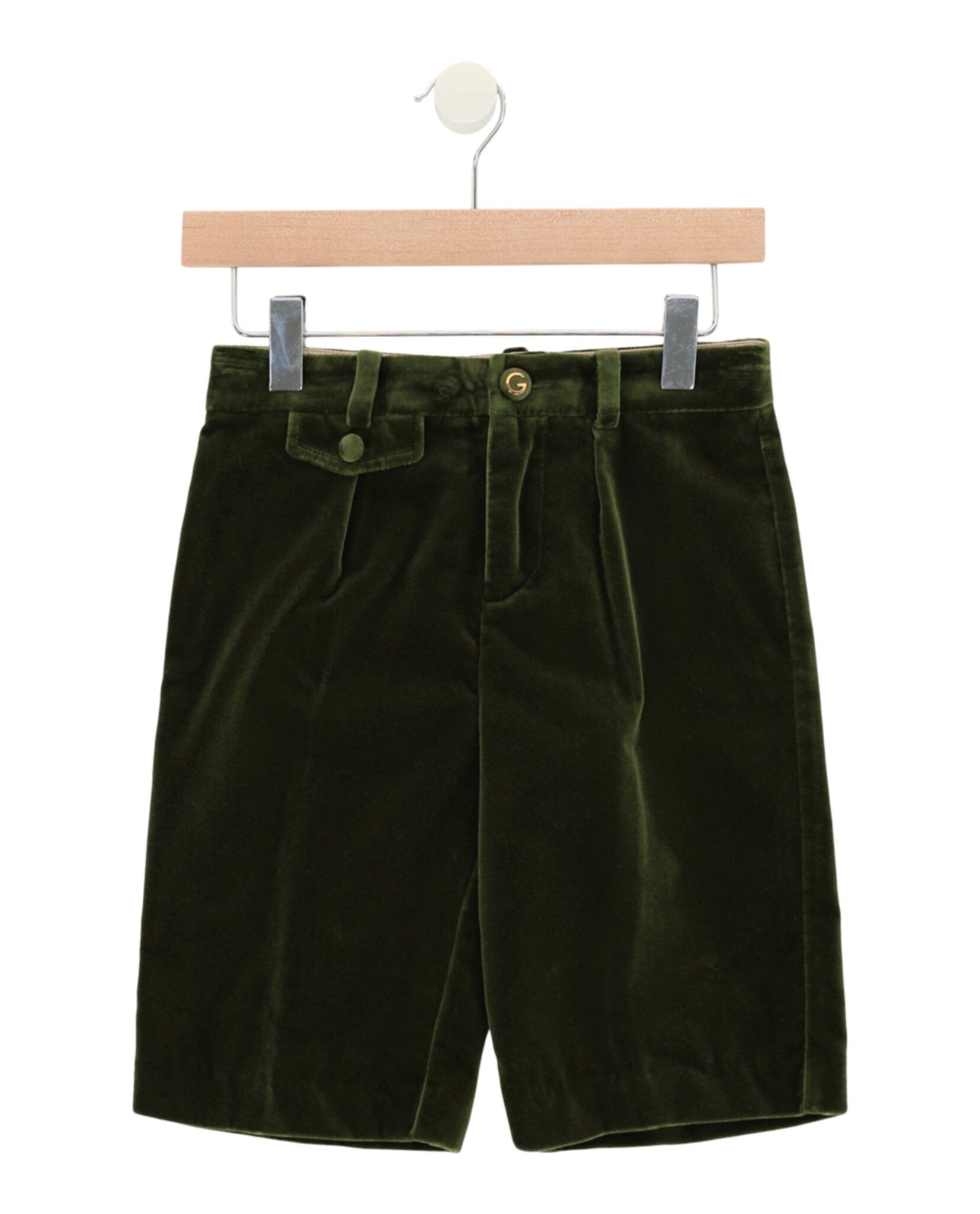 Gucci Pleated Velvet Shorts Green Shorts - Tophatter Daily Deals