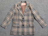 Warm Structured Women's Short Coat - Belted Plaid Wool 3D Changing Face Moving Picture Frame - Tophatter Daily Deals