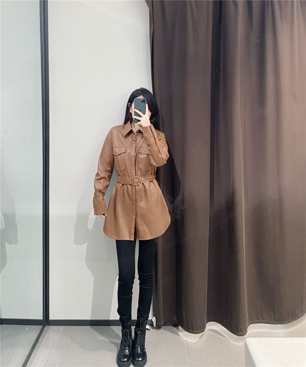 All-match women's leather clothing 0 - Tophatter Daily Deals