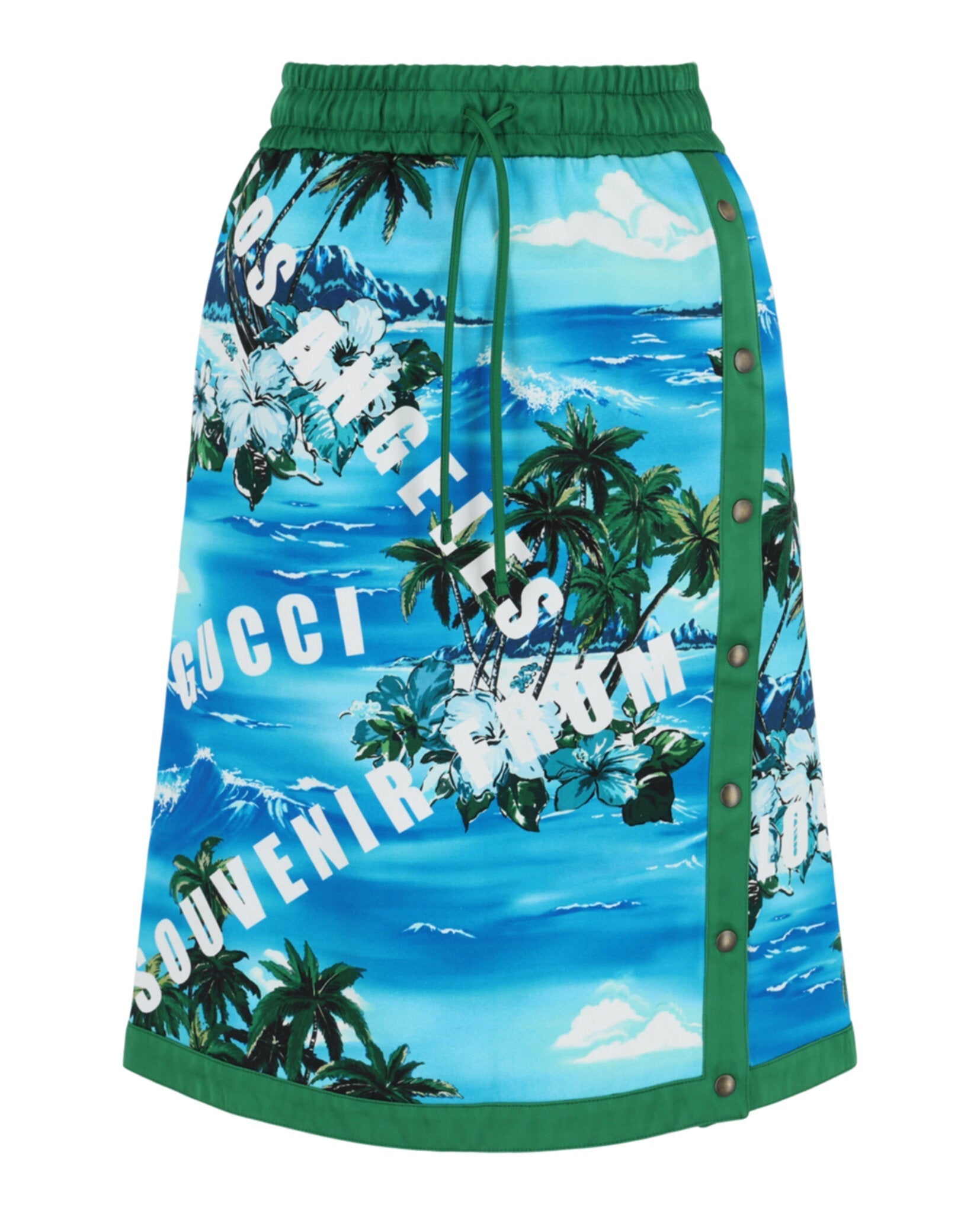 Gucci Hawaiian Printed Knee-Length Skirt Blue Multi Skort/Skirt - Tophatter Daily Deals