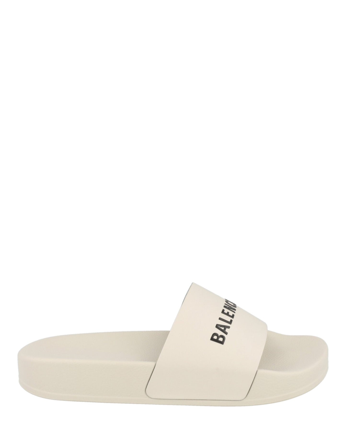 Balenciaga Logo Pool Slides Beige Footwear - Tophatter Daily Deals