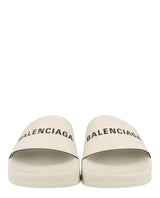 Balenciaga Logo Pool Slides Footwear - Tophatter Daily Deals