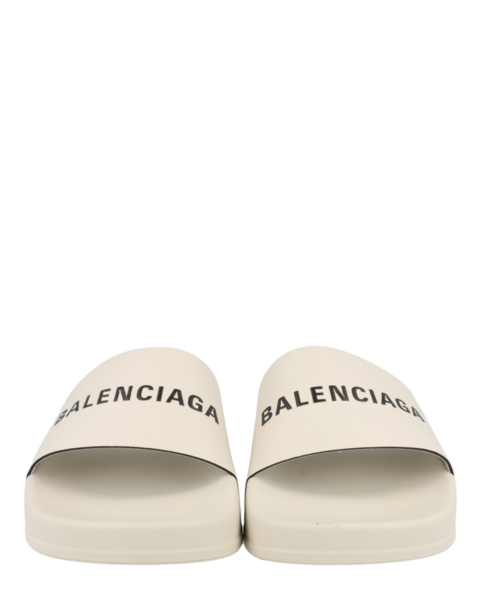 Balenciaga Logo Pool Slides Footwear - Tophatter Daily Deals