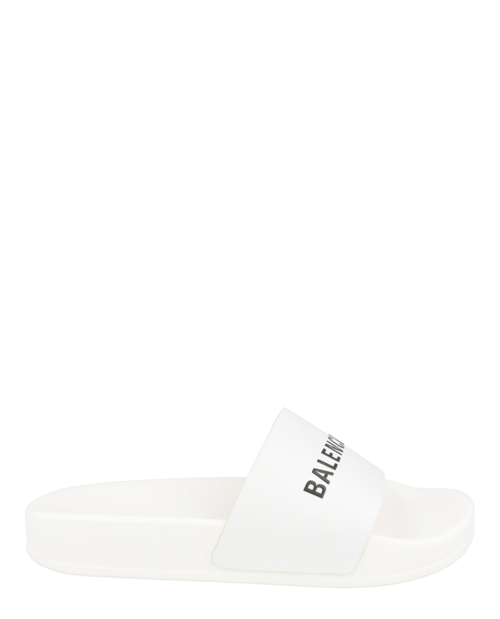 Balenciaga Logo Pool Slides White Footwear - Tophatter Daily Deals
