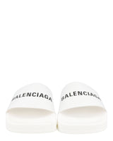Balenciaga Logo Pool Slides Footwear - Tophatter Daily Deals