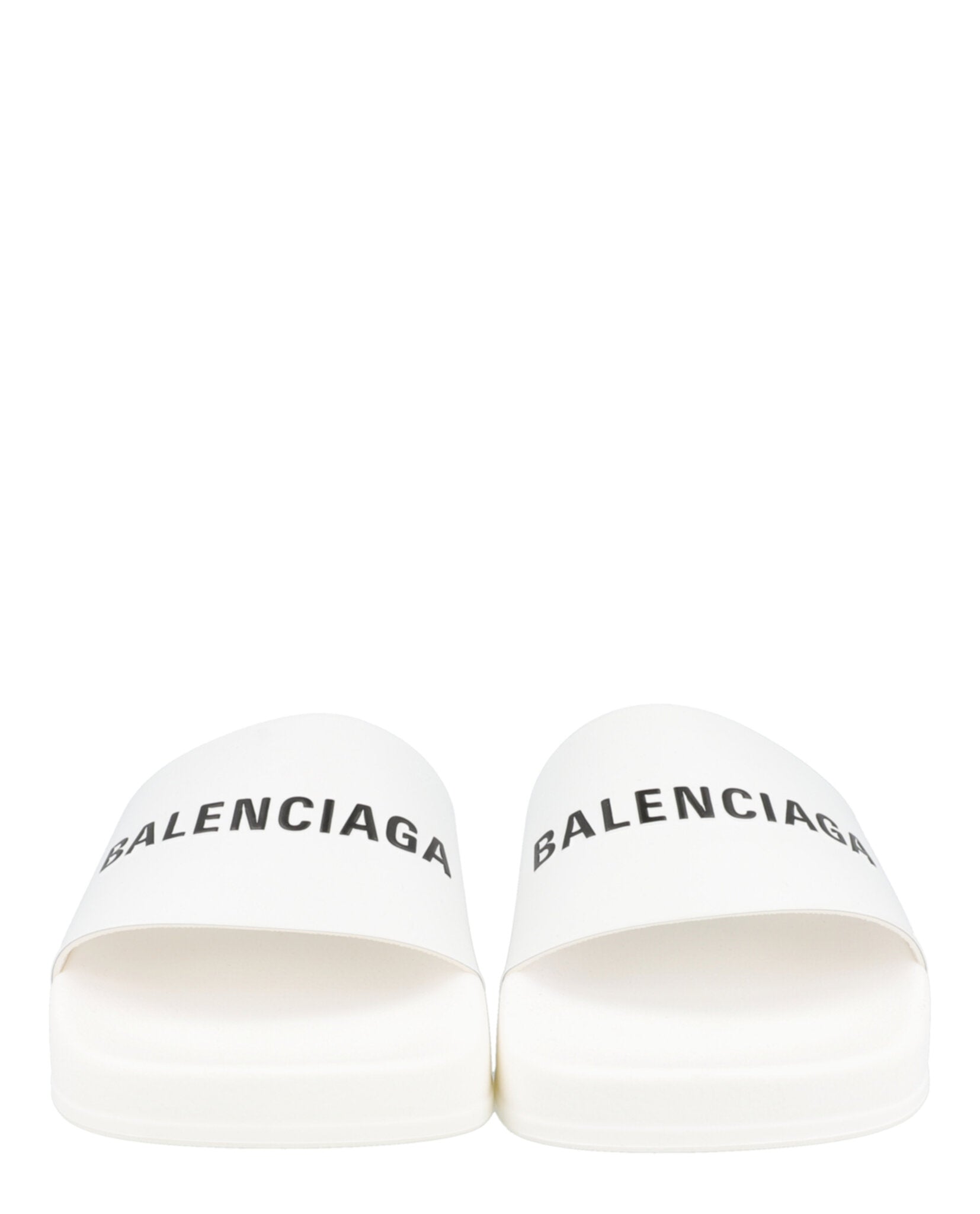 Balenciaga Logo Pool Slides Footwear - Tophatter Daily Deals
