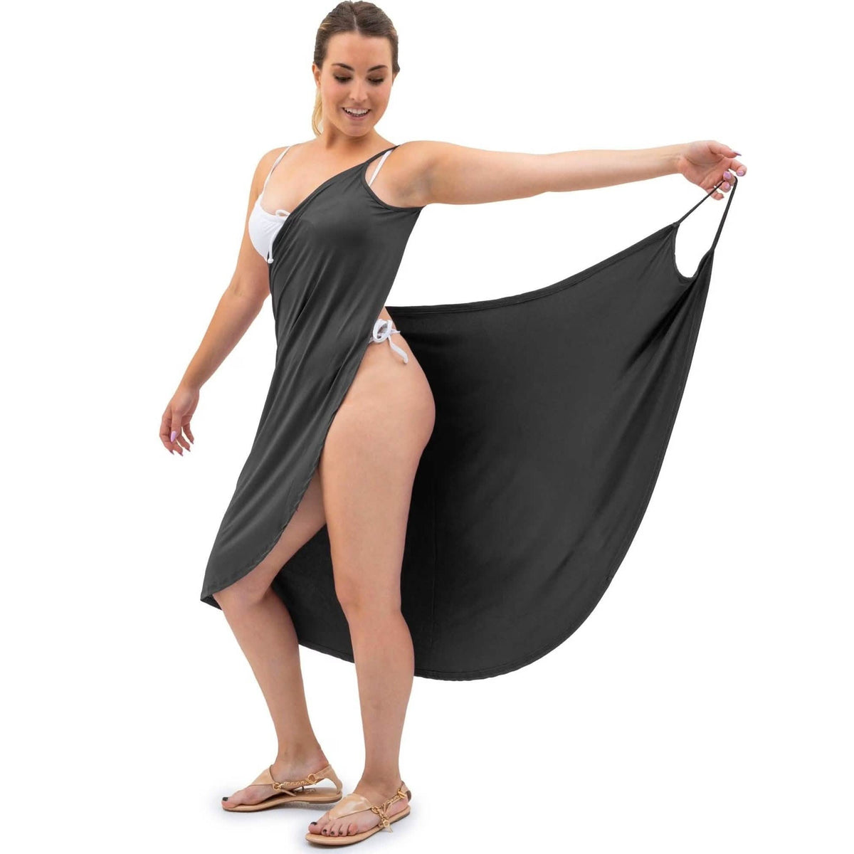 Wearable Bath Towel for Adults Women's Swimwear - Tophatter Daily Deals