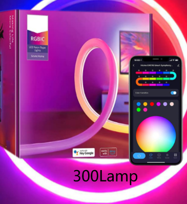 12V24V Bluetooth WIFI5 M RGBIC Colorful Music Neon Light 300Lamp WIF 0 - Tophatter Daily Deals