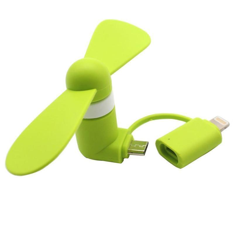 Android phone fan Type C Green B 0 - Tophatter Daily Deals