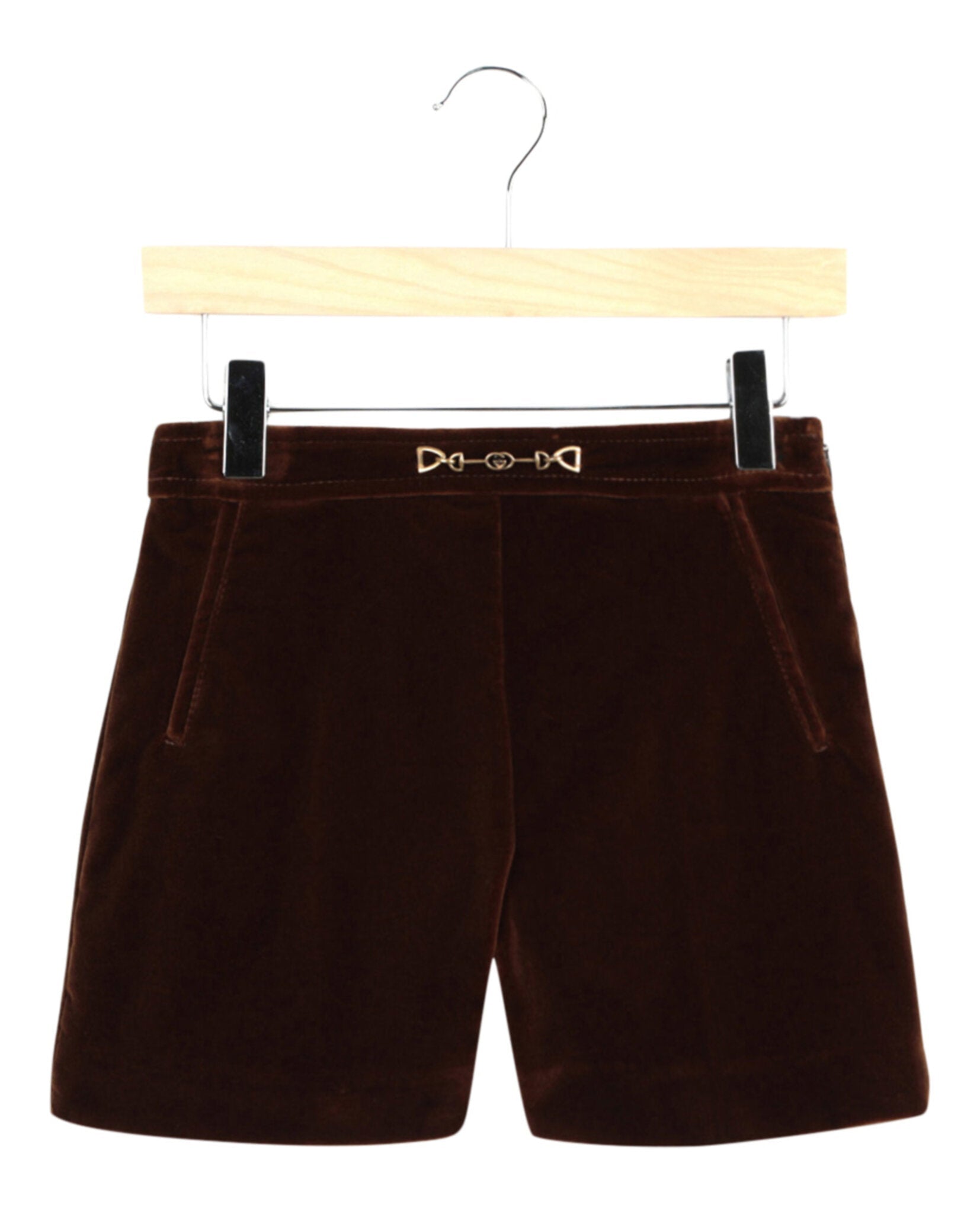 Gucci Horsebit Velvet Shorts Brown Shorts - Tophatter Daily Deals
