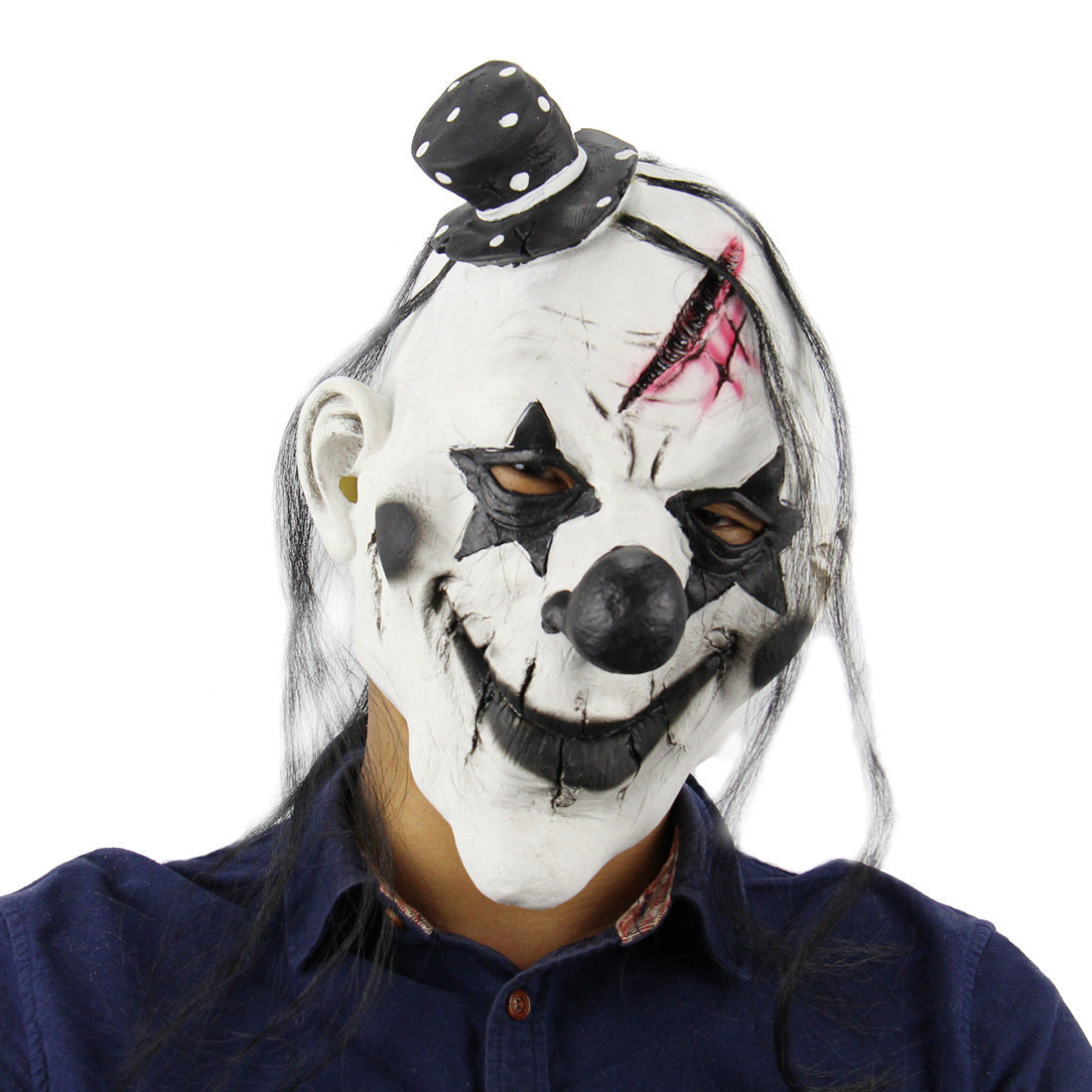 Halloween Zombie Mask Realistic Latex Cosplay Haunted 2 3D Changing Face Moving Picture Frame - Tophatter Daily Deals