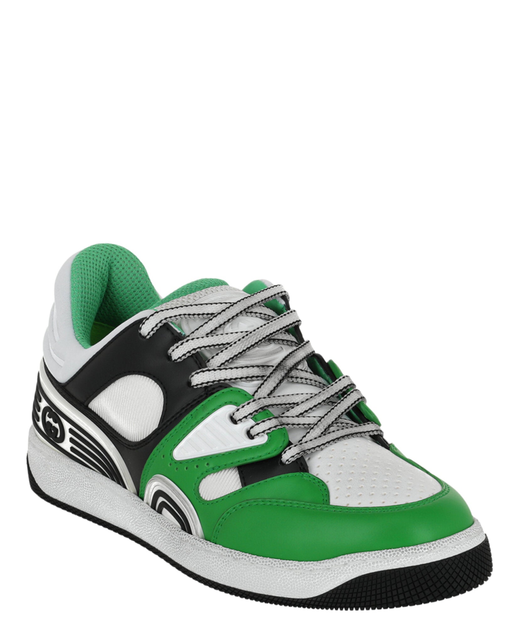 Gucci Basket Leather Low-Top Sneakers Footwear - Tophatter Daily Deals