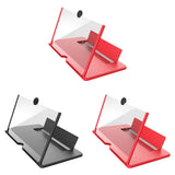 3D Screen Magnifier Signal Booster Mobile Screen Lightweight Foldable Magnifying Glass 2pcred1black 0 - Tophatter Daily Deals
