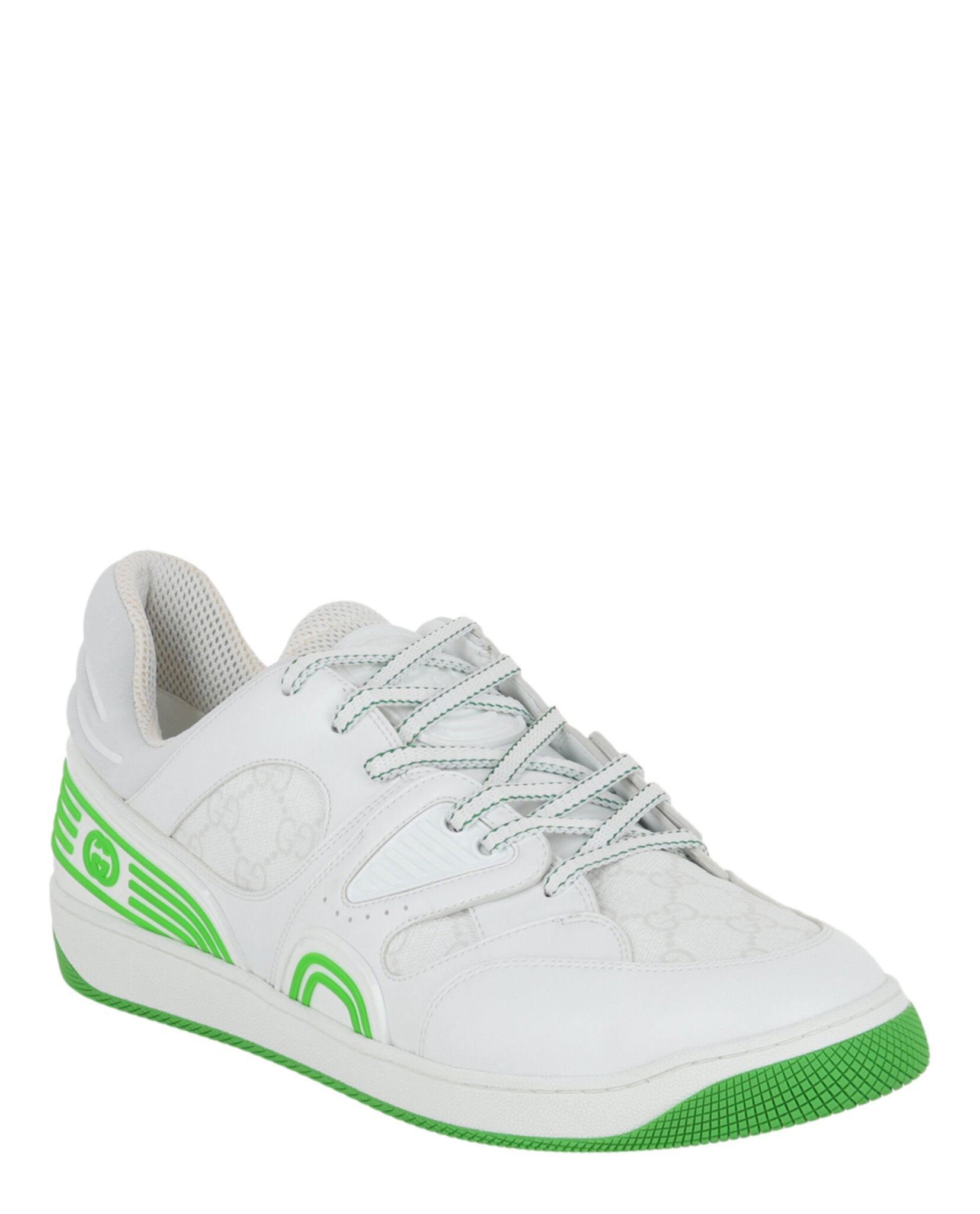 Gucci Basket Leather Low-Top Sneakers Footwear - Tophatter Daily Deals