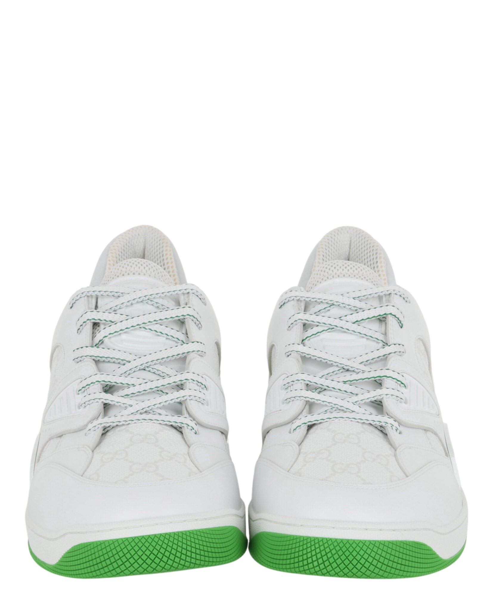 Gucci Basket Leather Low-Top Sneakers Footwear - Tophatter Daily Deals
