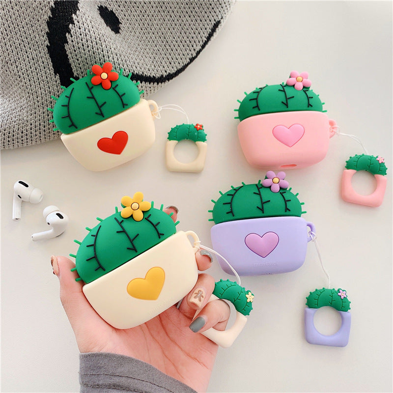 Cactus AirPods Case Cover - Silicone Protective Flip Case AirPods Cases & Covers - Tophatter Daily Deals