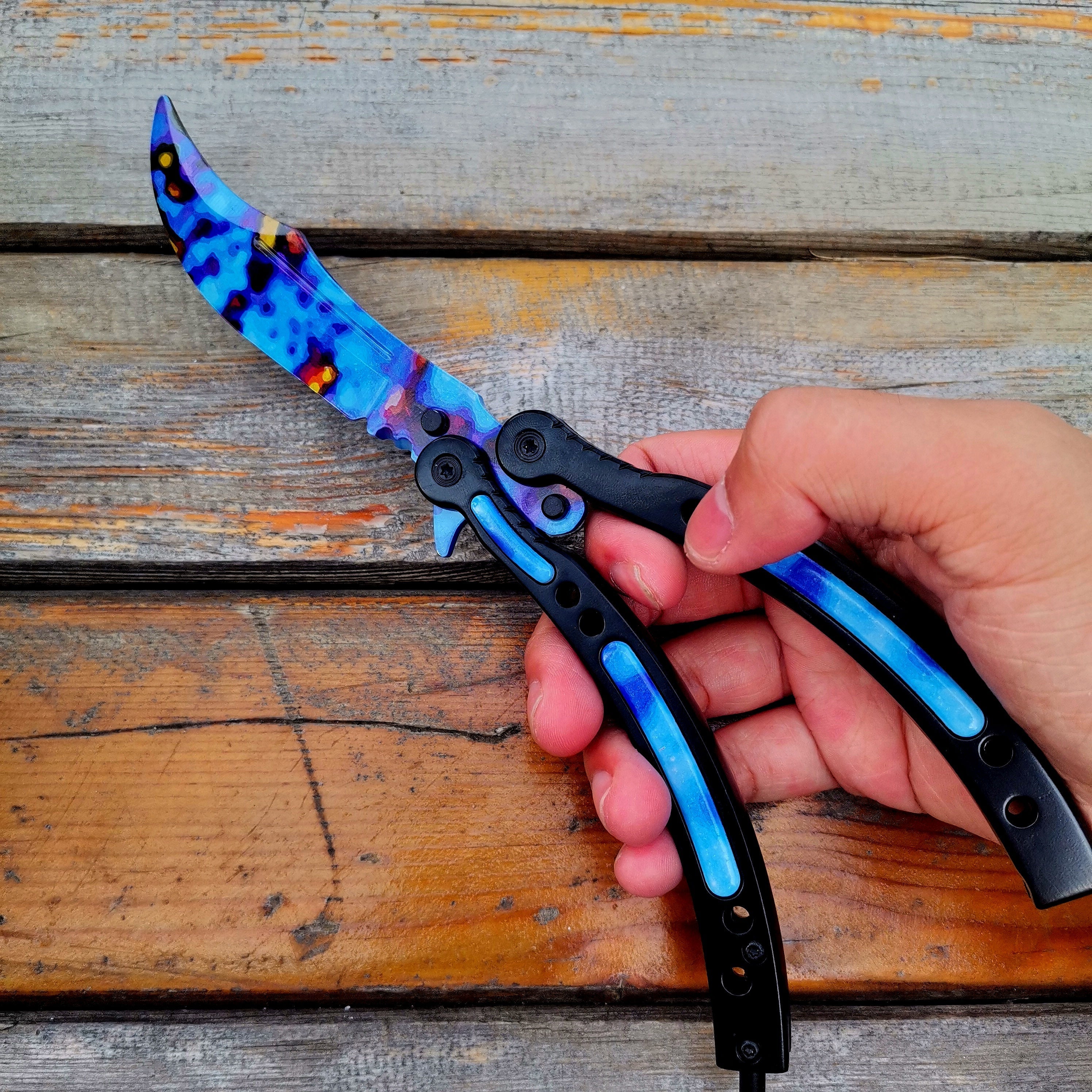 Global Offensive Game Butterfly Knife Blunt Blade Trainer Replica - Tophatter Daily Deals