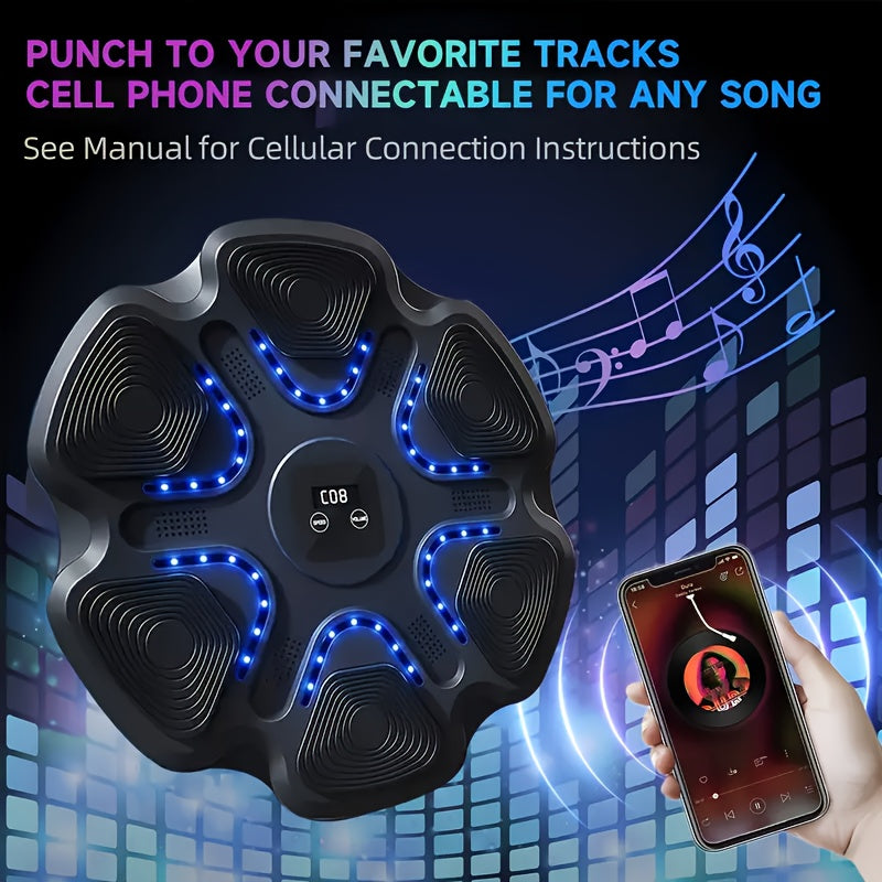 Wall Mounted Music Boxing Machine Full Kit Punching & Training Bags - Tophatter Daily Deals