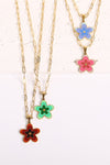 Flower Pendant Stainless Steel Necklace Necklaces - Tophatter Daily Deals