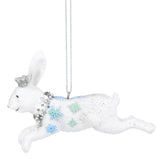 White Hare Christmas Tree Bauble | Resin Rabbit Christmas Tree Ornament - 10cm Baubles - Tophatter Daily Deals