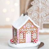 Pink Gingerbread House Incense Burner | Christmas Ornament with Cinnamon Cones Oil Burner - Tophatter Daily Deals