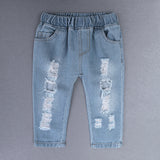 Boy's Long-sleeved Plaid Shirt Denim Trousers Three-piece Set 0 - Tophatter Daily Deals