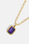 Zircon 18K Gold-Plated Geometrical Shape Pendant Necklace Necklaces - Tophatter Daily Deals