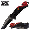 Day Zero Survival Spring Assist Rescue Fire Fighter Folding Pocket Knife - TOPHATTER'S ARMORY DEALS Collectible Weapons - Tophatter Daily Deals