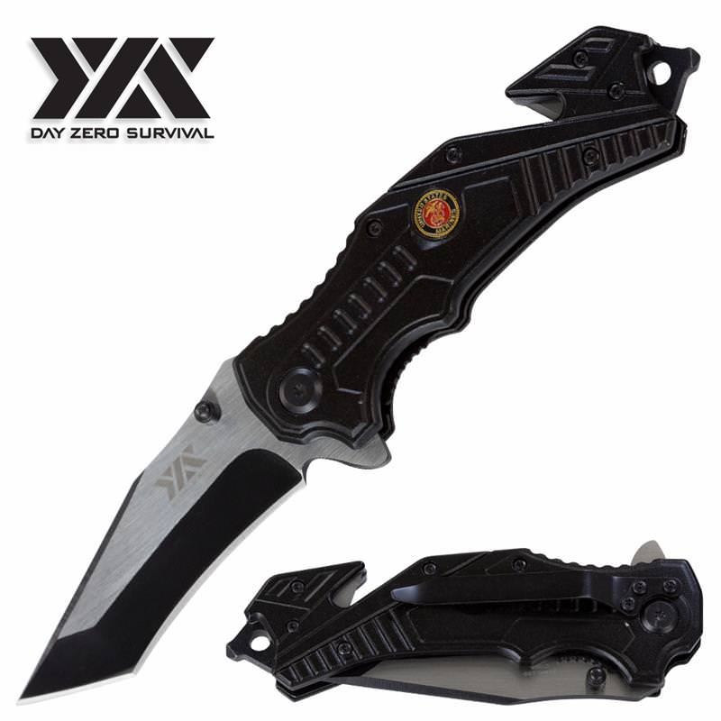 Military Rescue Day Zero Survival Spring Assisted Open Folding Pocket Knife - Tophatter's Inc. Weapons Store Online Collectible Weapons - Tophatter Daily Deals