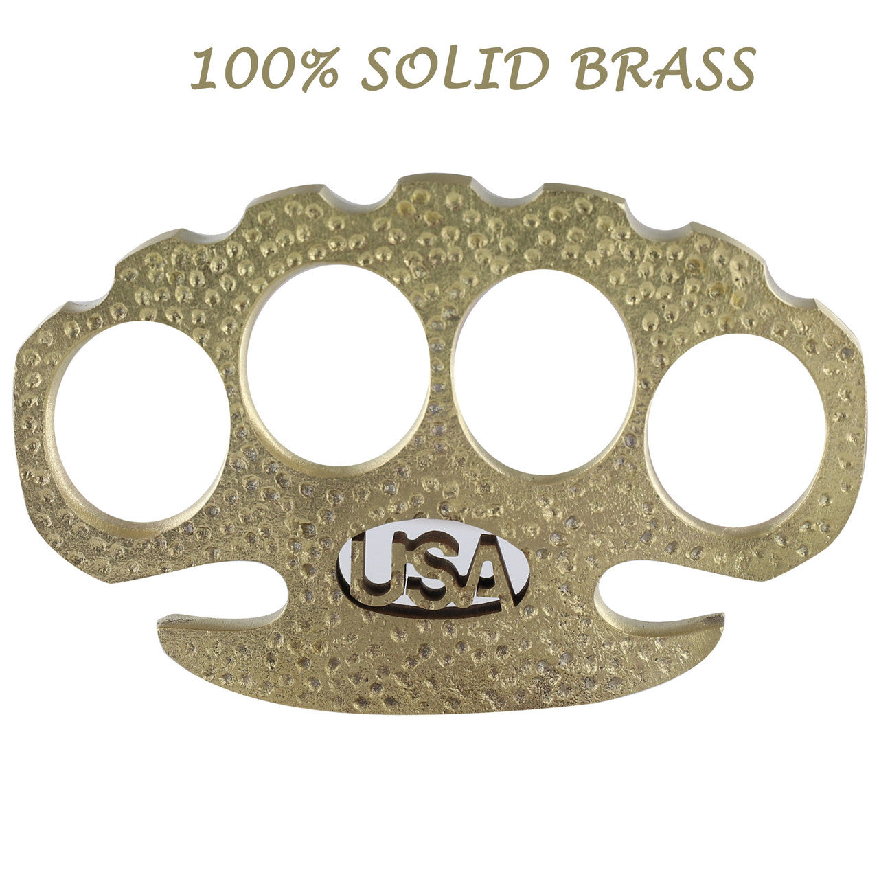 USA Initial 100% Pure Brass Knuckle Paper Weight Accessory Collectible Weapons - Tophatter Daily Deals