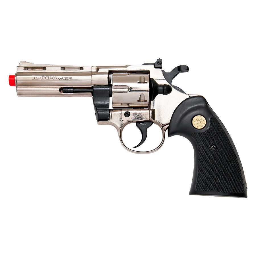 Kimar PYTHON Nickel Finish 9mm Front Firing Blank Revolver - Tophatter's Inc. Weapons Store Online Collectible Weapons - Tophatter Daily Deals