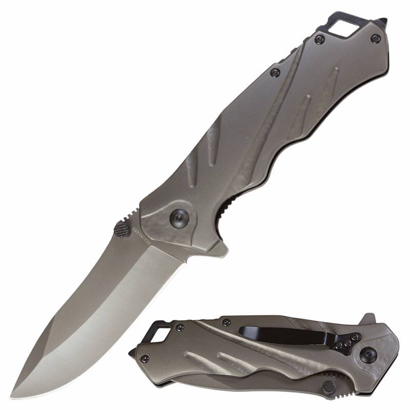 HEAVY DUTY Combat Tactical Rescue Spring Assist Pocket Knife Collectible Weapons - Tophatter Daily Deals