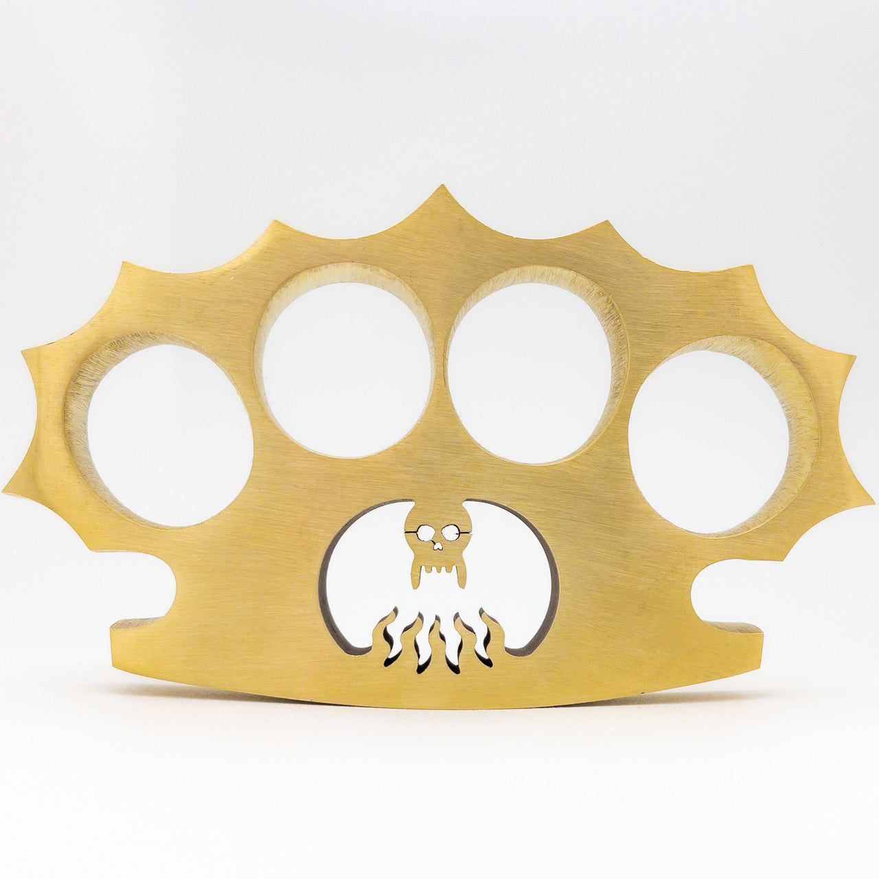 Pure Brass Demonic Skull Knuckle Paper Weight - TOPHATTER'S ARMORY DEALS Collectible Weapons - Tophatter Daily Deals