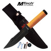 Mtech USA Fixed Blade Stealth Survival Knife Tennis Racket Handle Orange Collectible Weapons - Tophatter Daily Deals