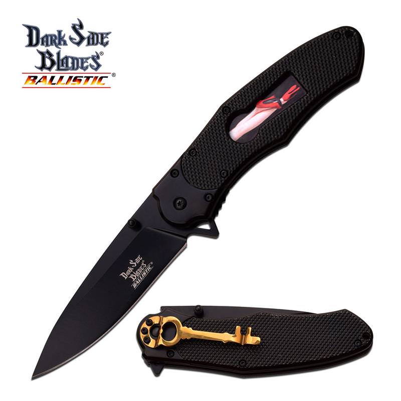 Super Hot Legs Red Shoes Dark Side Blades Spring Assisted Knife - TOPHATTER'S ARMORY DEALS Collectible Weapons - Tophatter Daily Deals