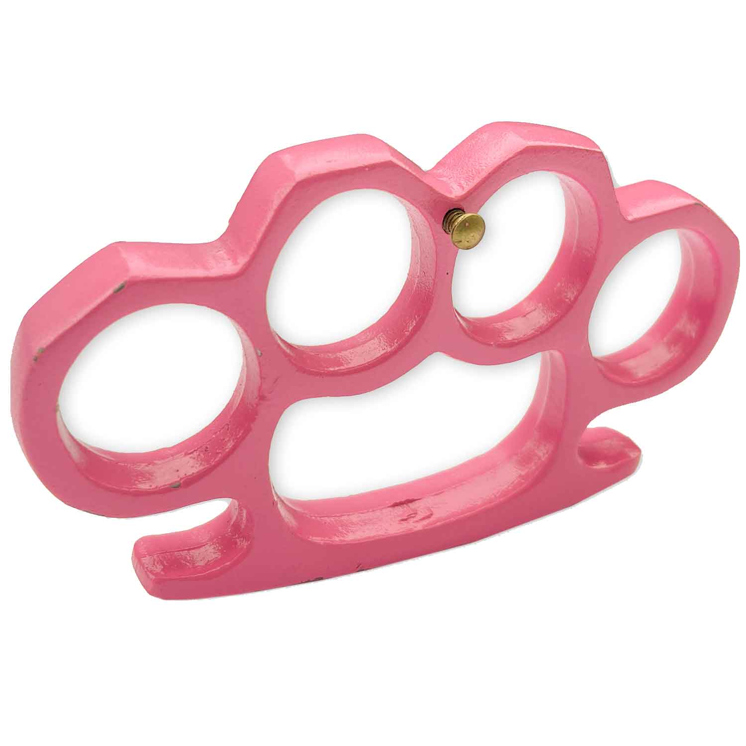 Solid Steel Heavy Duty Knuckle Duster Belt Buckle Paperweight Pink Collectible Weapons - Tophatter Daily Deals