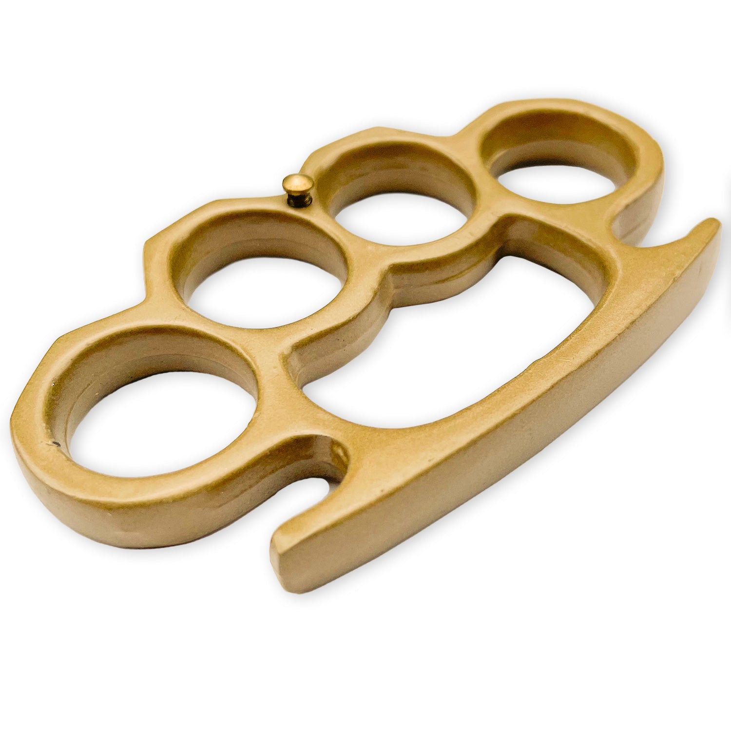 Solid Steel Knuckle Duster Belt Buckle Paperweight Gold Collectible Weapons - Tophatter Daily Deals