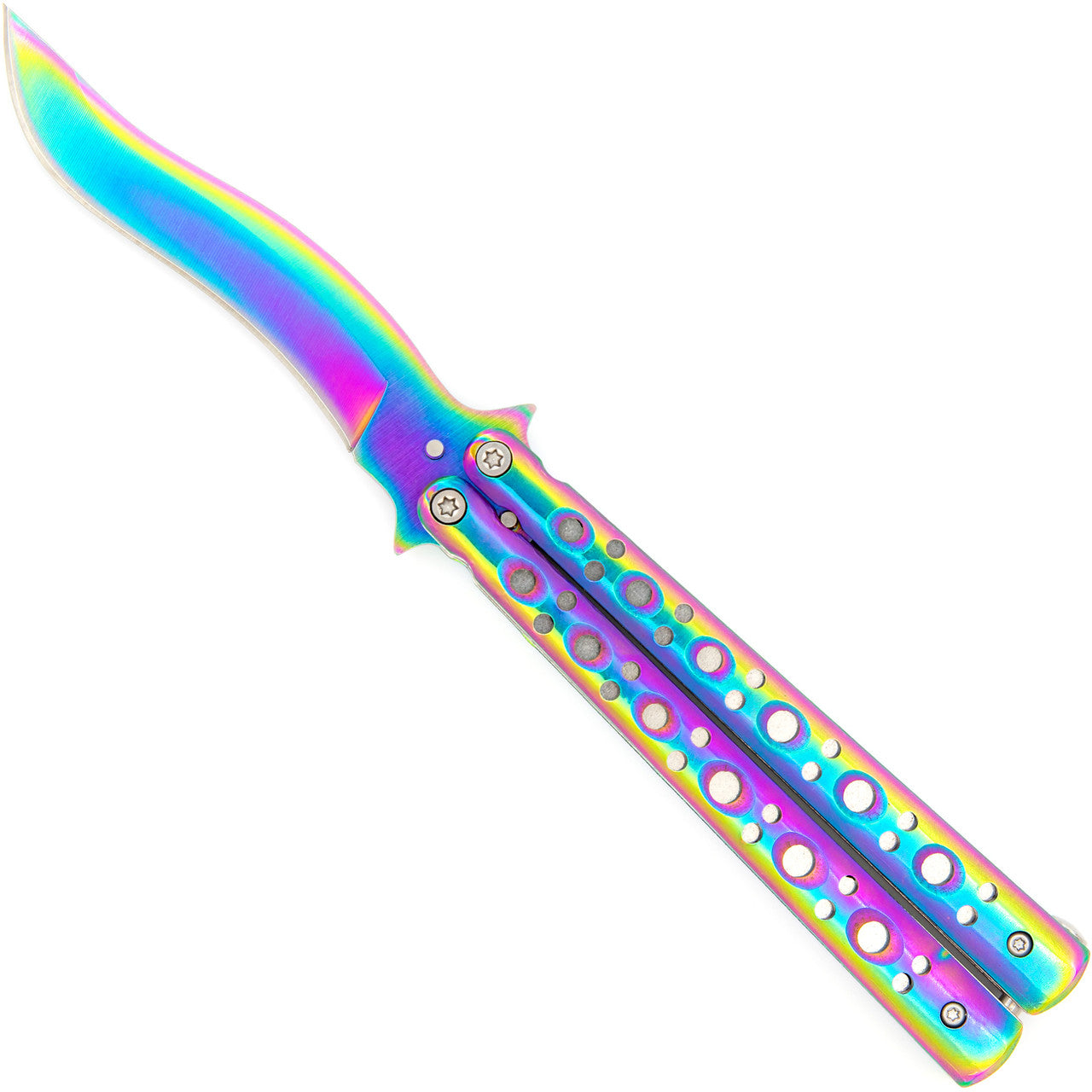 Mutation Warning Balisong Flipper Butterfly Knife - Tophatter's Guns'N'Weapons Store Collectible Weapons - Tophatter Daily Deals