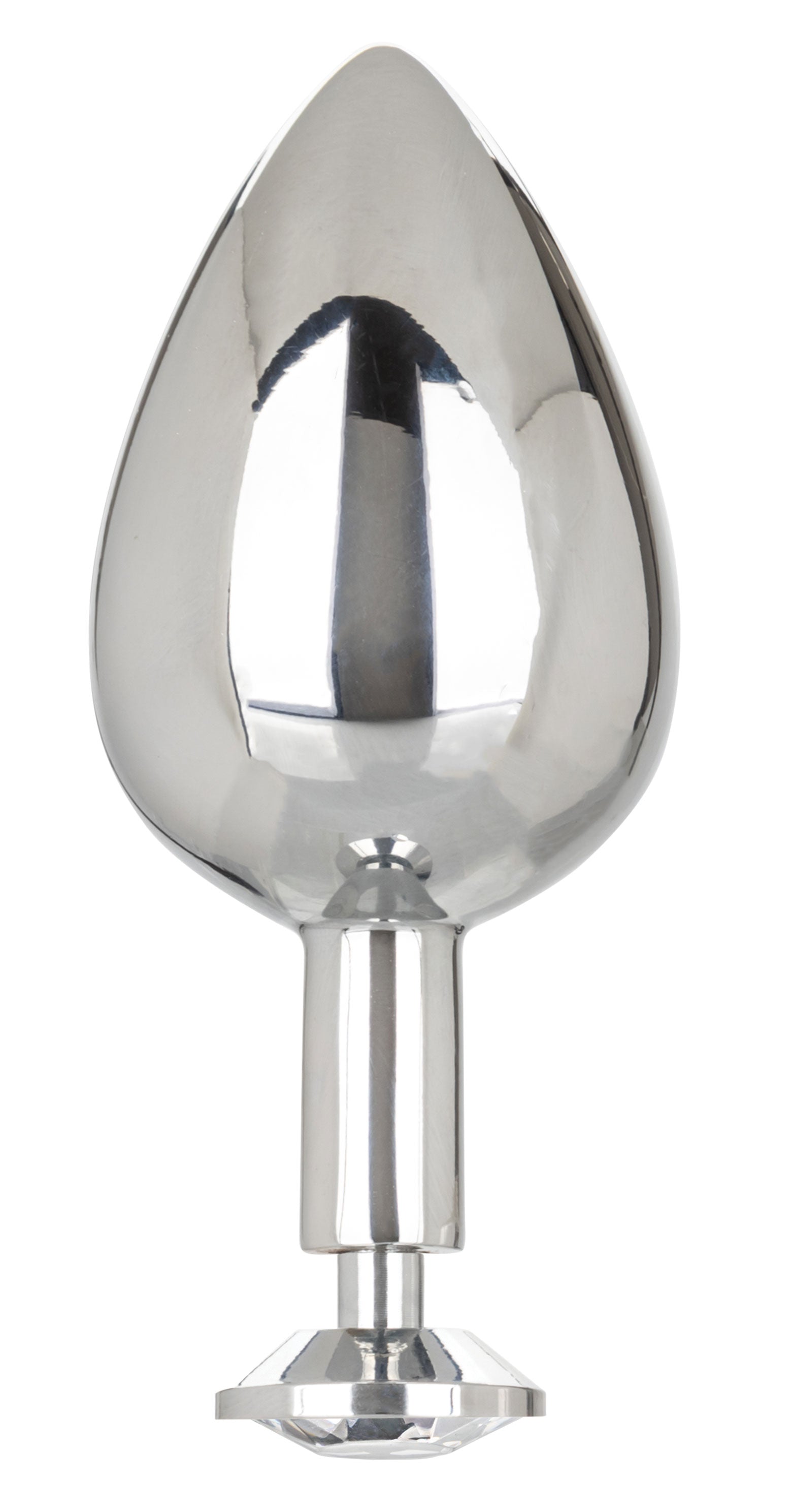 Star Fucker XL Teardrop Plug Black Silicone and Silver Metal Dual Enhancer with Sparkling Gem Accent > Anal Range > Prostate Plugs - Tophatter Daily Deals