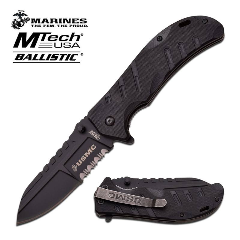 Mtech USA US Marines The Few The Proud Spring Assisted Folding Knife - Tophatter's Guns'N'Weapons Store - FREE SHIPPING Collectible Weapons - Tophatter Daily Deals