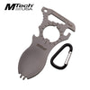 Everyday Carry Grey Stainless Steel Spork Multitool Carabiner Collectible Weapons - Tophatter Daily Deals