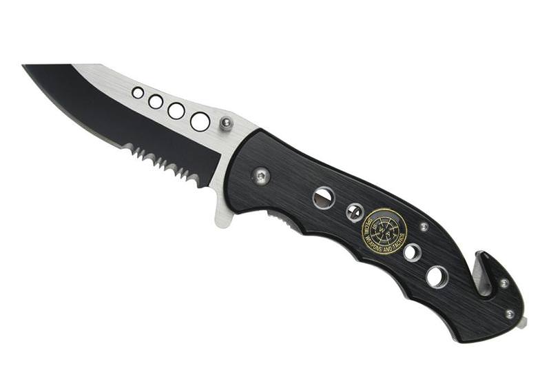 Military Emergency Rescue Folder Assist Knife Collectible Weapons - Tophatter Daily Deals
