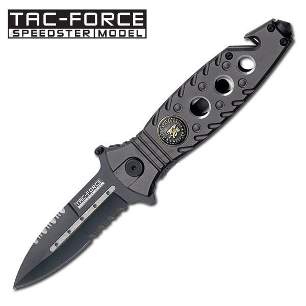 Military Rescue Dagger Style Spring Assisted Knife Collectible Weapons - Tophatter Daily Deals