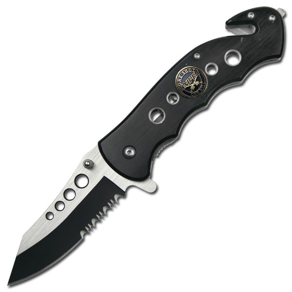 " Sniper " Emergency Rescue Folder Spring Assist Knife - Tophatter's Guns'N'Weapons Store - FREE SHIPPING Collectible Weapons - Tophatter Daily Deals