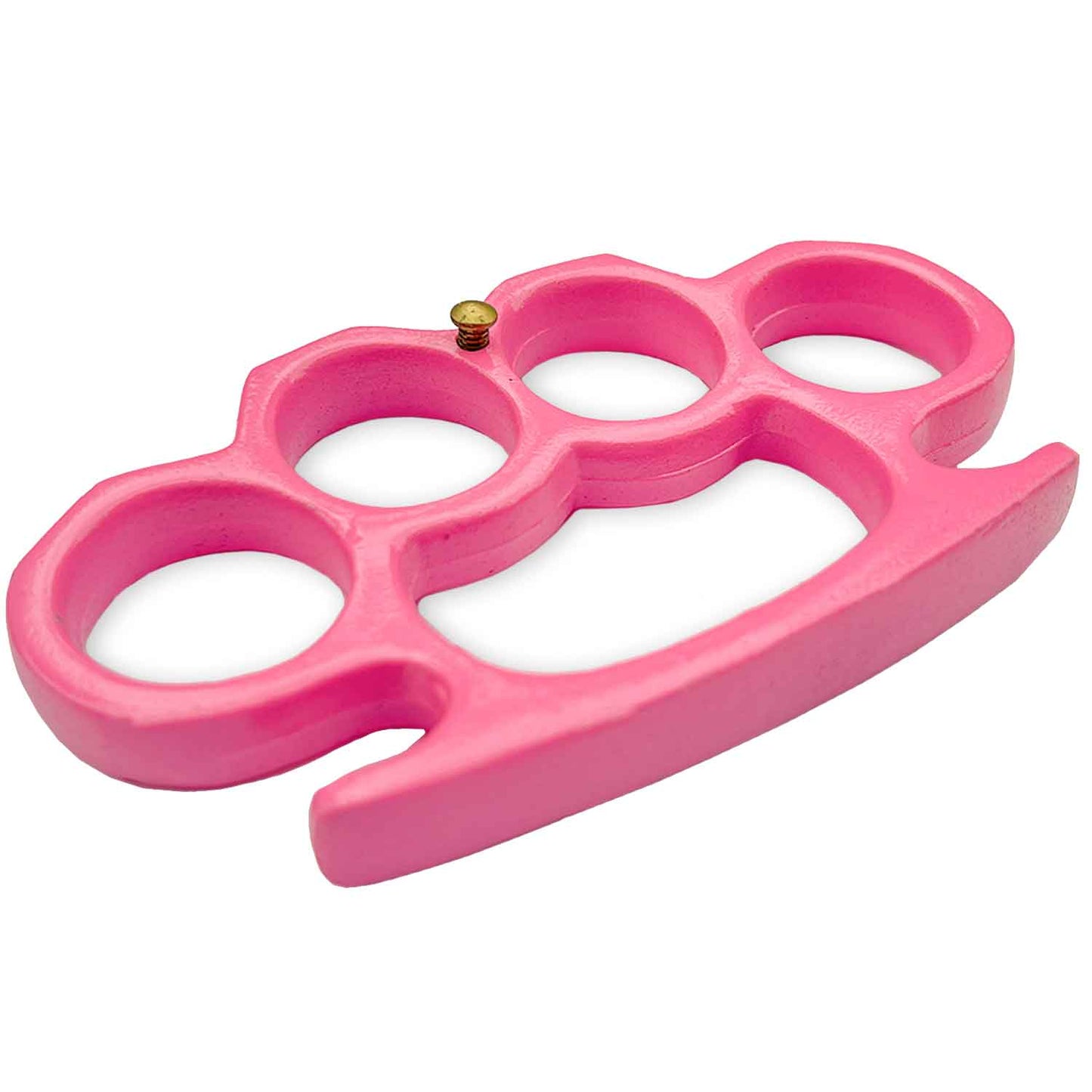 Solid Steel Knuckle Duster Belt Buckle Paperweight Pink Collectible Weapons - Tophatter Daily Deals