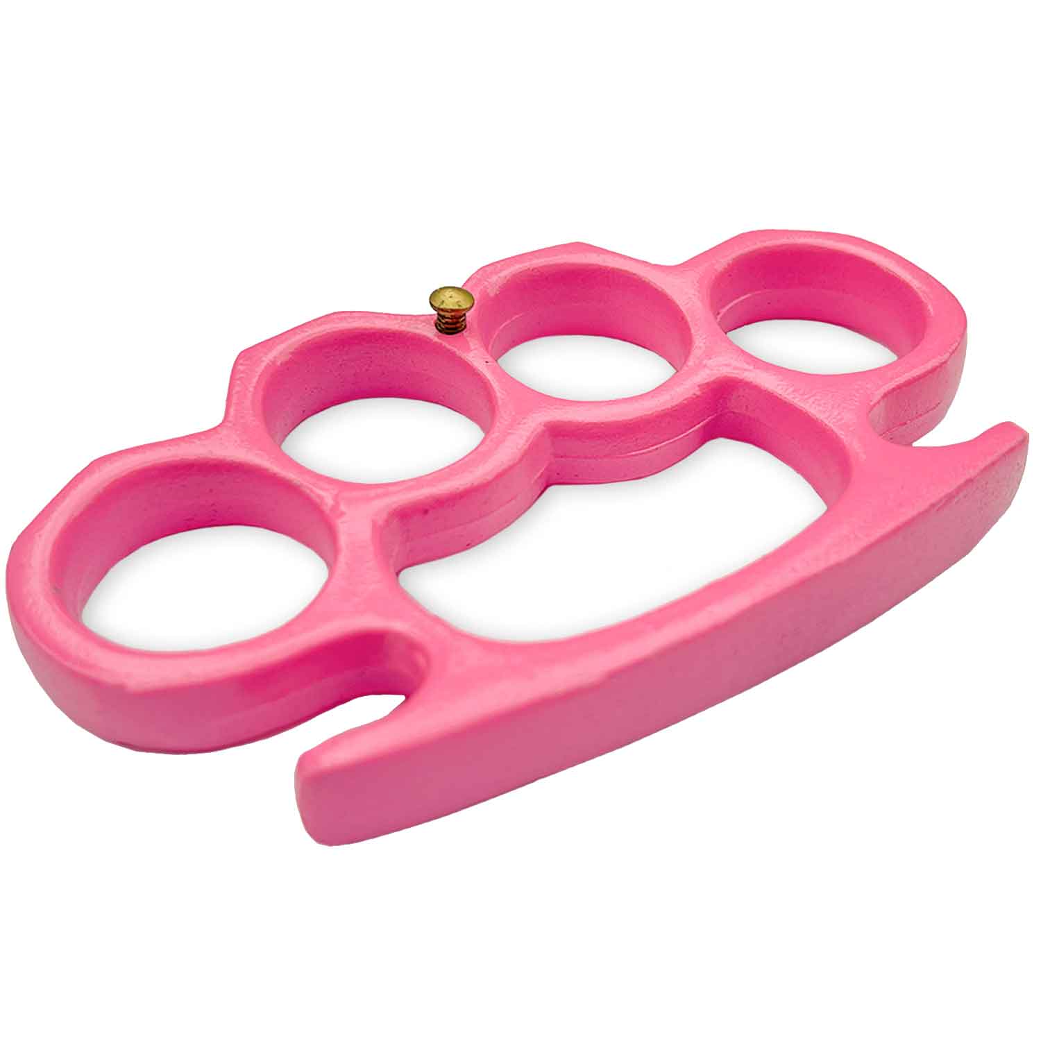 Solid Steel Knuckle Duster Belt Buckle Paperweight Pink Collectible Weapons - Tophatter Daily Deals