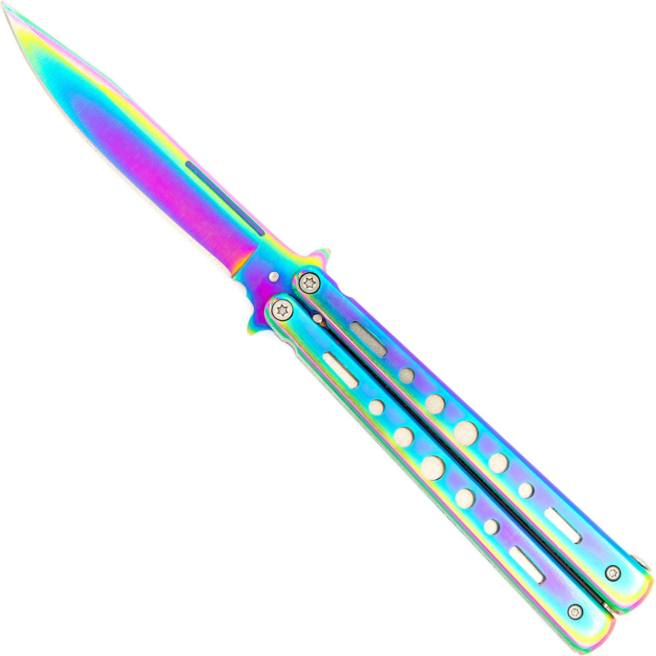 Moonlight Masquerade Titanium Butterfly Knife - TOPHATTER'S ARMORY DEALS Collectible Weapons - Tophatter Daily Deals