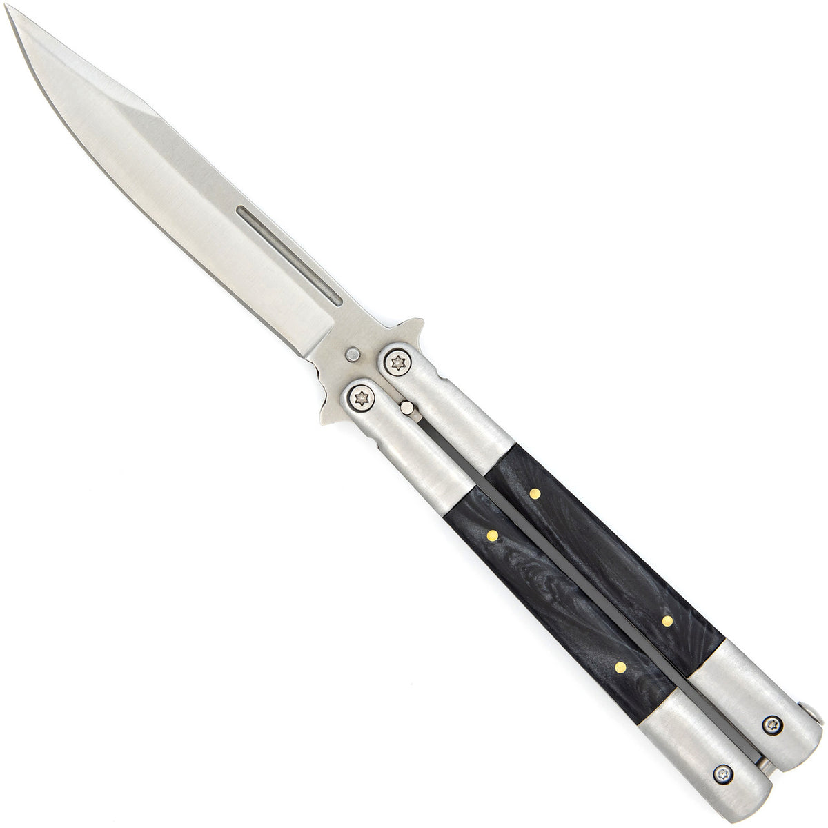 Classic Clip Point Balisong Butterfly Knife - Tophatter's Inc. Weapons Store Online Collectible Weapons - Tophatter Daily Deals