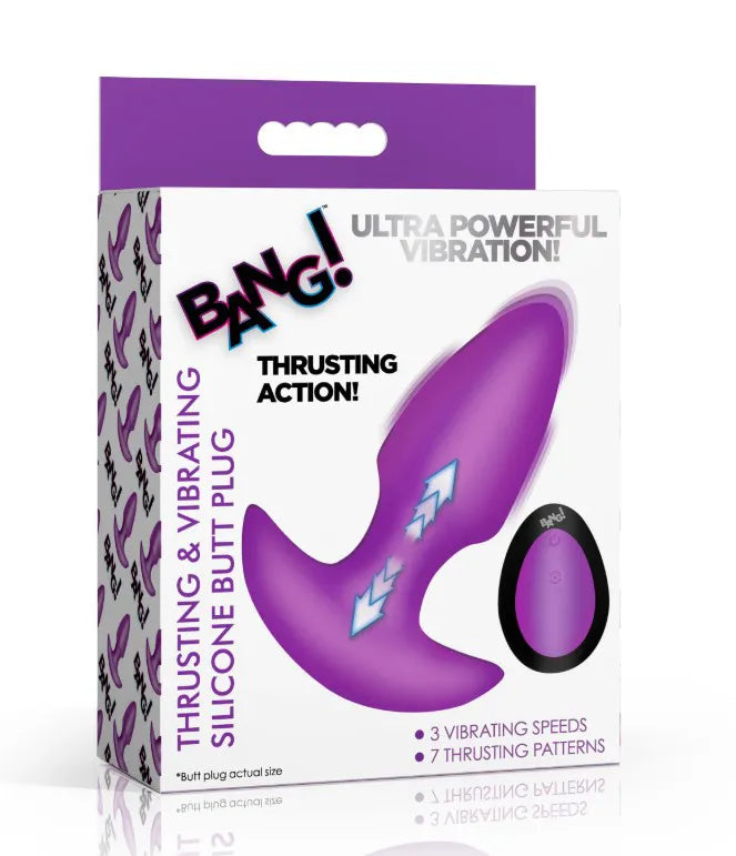 Thrusting and Vibrating Silicone Butt Plug – Wireless Remote-Controlled Butt Plug > Anal Range > Vibrating Butt Plugs - Tophatter Daily Deals