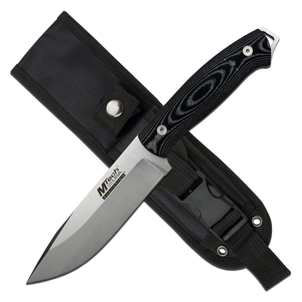 MTech Evolution Full, Extended Tang Fixed Blade Knife with Micarta Handle - Tophatter's Guns'N'Weapons Store Collectible Weapons - Tophatter Daily Deals